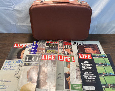 JFK Magazines w/ Suitcase