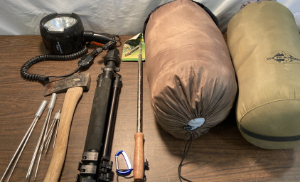Cyclops Lamp, 2 Sleeping Bags, Vortex Tripod & More