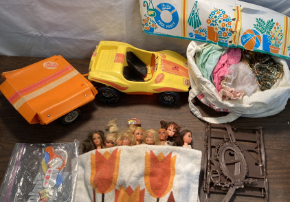 Vintage Barbie- Dolls, Car, Accessories & More