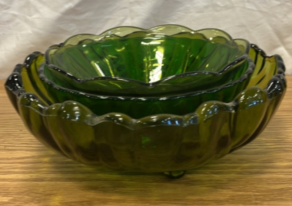 Green Glassware Bowls