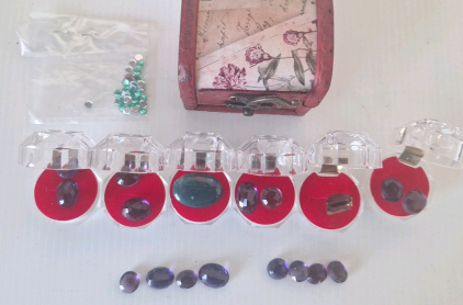 Faceted Amethysts, Bloodstone, & Smoky Quarry Gemstones (Unverified)