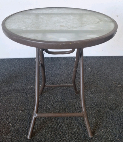 Glass & Metal Folding Table