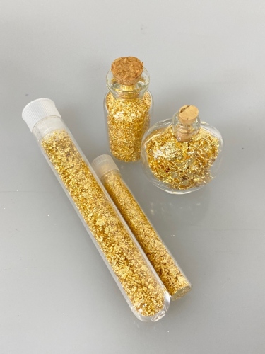 (4) Small Jars Of Gold Foil