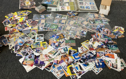 Basketball, football and baseball cards. BB52