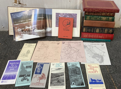 Vintage Gun Books, 1922 Tom Sawyer Hardcover, & Cowboys of Idaho.