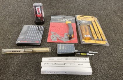 DeWalt Reciprocating Saw Kit, Contour Molding Scraper Kit, Rabbeting Bit W/Bearings And More