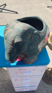 Backyard Decorative Elephant & Birdbath