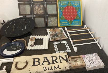Picture Frmes, Wall Art Hanging Mirror Open Display And San Loo Chinese Checkers Board Jewelry Display
