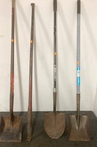 Round And Square Shovels And Metal Stake