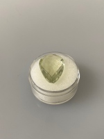 11.25 Ct. Natural Green Amethyst Sparkling Checker Cut Gemstone Cabochon