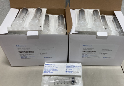 Fisherbrand 60ml Plastic Syringe 50/PK (2Boxes)