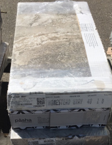 (3) Boxes of Tile Pasha Homestead Grey (7) tiles Each Box .12&rdquo;x24&rdquo; Sp-13