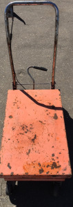 Scissor Lift Cart 41&rdquo;x16&rdquo;3/8x32 Orange Solid Steal