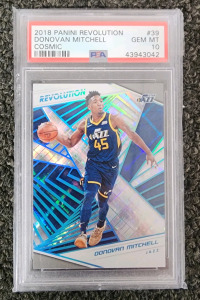 2018 Donovan Mitchell Panini Revolution Cosmic PSA Graded Gem Mint 10