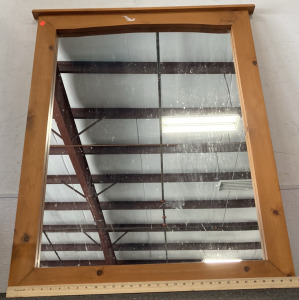 Sturdy Wooden Framed Mirror