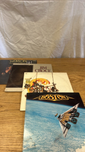 Box Of LP&rsquo;s Including Waylon, Croce, Boston, Chicago