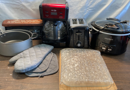 Crockpot, Mr. Coffee, Toaster & More