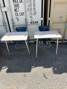 2 School Desks With Seats