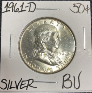 1961-D BU Silver Franklin Half Dollar