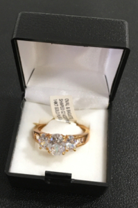 Cubic Z Ring, 14k Gold Plated