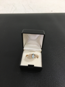 Cubic Z Ring, 14k Gold Plated