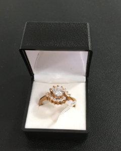 Cubic Z Ring, 14k Gold Plated
