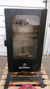 Masterbuilt&reg; 40" Electric BBQ Smoker w/Window & Side Wood Chip Loader, Chrome Smoking Racks, Digital Control Board