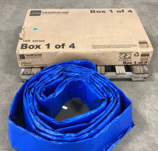 (Box 1 of 4 Only) For Skywalker 16&rsquo; Square Trampoline and Blue Edge Cover