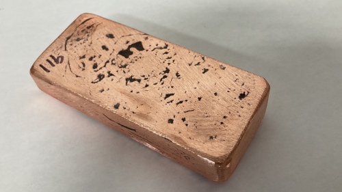 1 Lb Hand Poured Copper Ingot