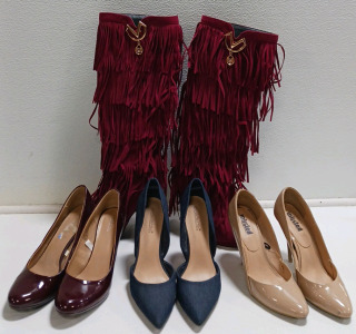 (4) Sz 9 Assorted High-heeled Shoes