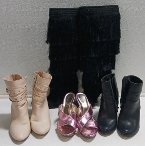 (4) Sz 9 Assorted High-heeled Shoes