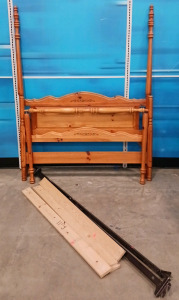 Wooden Full Size Bed Frame 72" Tall