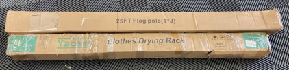 (1) Clothes Drying Rack, (1) 25ft Flag Pole