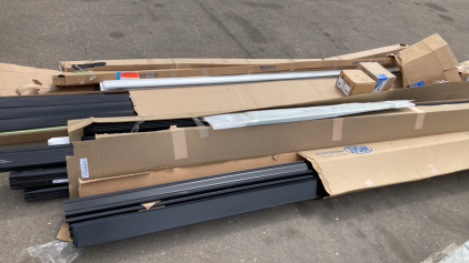 Large Lot of Assorted Aluminum Downspouts/Gutter Accessories