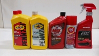 (2) Pennzoil 10W-40 (2) Pennzoil 10W-30 (1) Valvoline Power Steering Fluid & More!