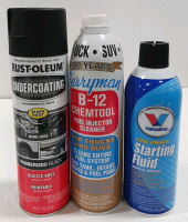 (1) Gallon Castrol ATF (2) CRC Equipment Cleaner (1) Valvoline Starting Fluid & More - 4