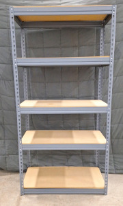 (1) Adjustable Metal Framed Shelving Unit W/ (5) Shelves. In Specialty On SP-9