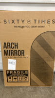 Sixty-Times Brushed Gold Arch Mirror 24” x 36” - 2