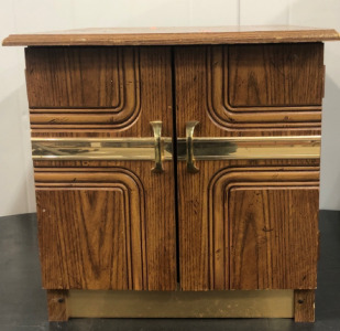 Vintage Dark Wood Nightstand