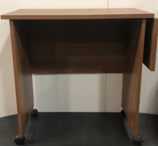 Dark Wood Desk L27&rdquo;(36&rdquo;)xW16&rdquo;xH27&rdquo;