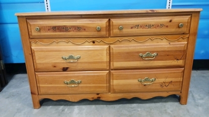 Wooden 6-Drawer Dresser 50.25"×18.25"×30"