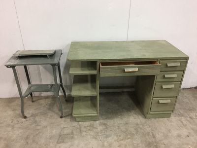 Vintage Desk and Tray Table