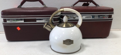 (2) Carriers (1) Tea Kettle