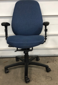 Blue Rolling Office Chair