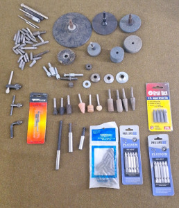 Collection Of Assorted Bit Holders, Bits, Rotary Files & More