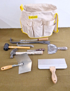 (1) 5-Gallon Bucket Organizer, (2) Sheetrock Knives, 4' Corner & 10" Flat & More