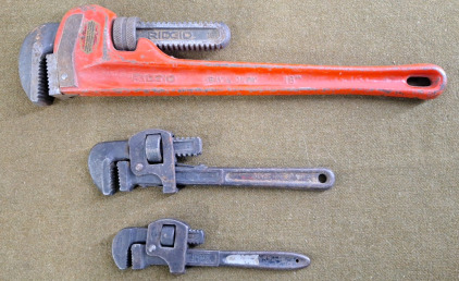 (3) Pipe Wrenches