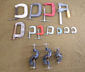 (14) Assorted Clamps