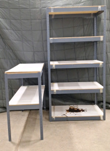 (2) Shelving Units, (1) 5-Shelf, (1) 2-Shelf. In Specialty On SP-8