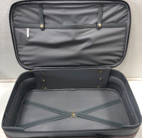 (1) Black Nightstand Table (1) Jaguar Suit Case (1) Briefcase - 2